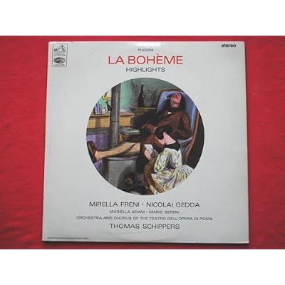 Schippers, Thomas Highlights From La Boheme LP HMV ASD2271 EX/EX 1966 with Mirella Freni & Nicolai Gedda