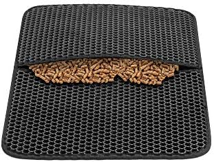 TANNESS Cat Litter Mat | Scatter Control with Honeycomb Design Large Cat Litter Tray | EVA waterproof Material, Double Layer, Cat Accessories for Indoor Kitten (16X20)