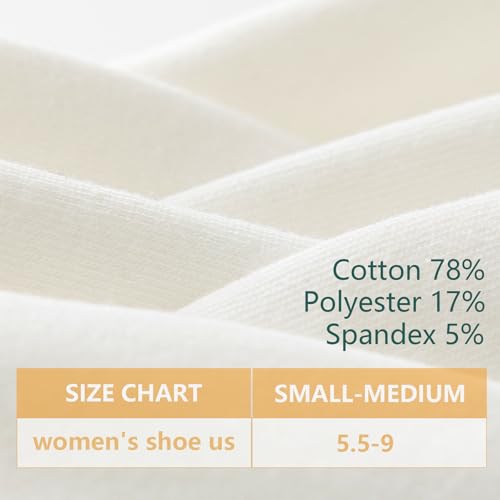 Image of Pilates Socks for Women Non Slip, Cotton Crew Grippy Yoga Socks with Grips for Maternity Hospital Workout, 3 Pairs