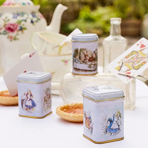 Alice In Wonderland 3X Mini Tea Tins With Assorted English Loose Leaf Tea #TOP2