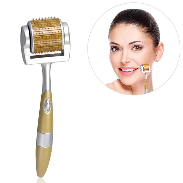 Upgraded Derma Roller System 192 Needles Titanium Alloy Needles Roller for Acne Skin Hair Loss, Gold, 0.5mm Professional Titanium Alloy Needles Roller Treating Hair Loss Wrinkles (Gold Derma Roller) (B0D3DTLDW7) Amazon Price History, Amazon Price Tracker