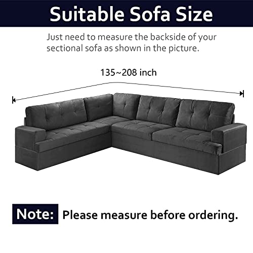Corner Sectional Couch Covers L Shape Sofa Cover Soft And Breathable Slipcovers Sectional Furniture Protector For Dogs Non-Slip Stretch Waterproof Universal Sofa Cover For Living Room (Dark Blue) #TOP1