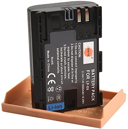 DSTE Spare Battery Compatible for Canon LP-E6 LP-E6N EOS 5D Mark II 5D Mark III 5D Mark IV 5DS 5DS R 6D 7D 60D 60Da 70D 80D 90D 7D MarkII 7D MarkIII XC10 XC15 Digital Camera - Image 3