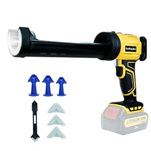 Accu-kitspistool voor DeWalt 20 V Max met LED-licht en 4 instelbare snelheden. Repareert vloertegels en afdichting van keukenwerkbladen, batterijen niet inbegrepen