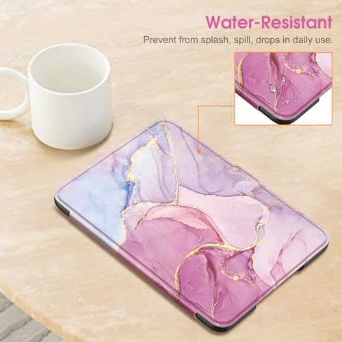 Image of Fintie Case for 7 inch All-New Kindle Paperwhite (12th Generation, 2024) and Kindle Colorsoft Signature Edition - Slim Lightweight Shell PU Leather Protective Cover with Auto Sleep /Wake,Glittering Marble