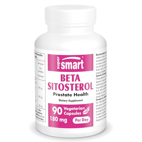 Supersmart - Beta-Sitosterol 60 mg (VegaPure ®) - Prostate & Urinary Health - Anti Inflamatory Supplement - Reduce Need to Urinate Frequently | Non-GMO & Gluten Free - 90 Vegetarian Capsules
