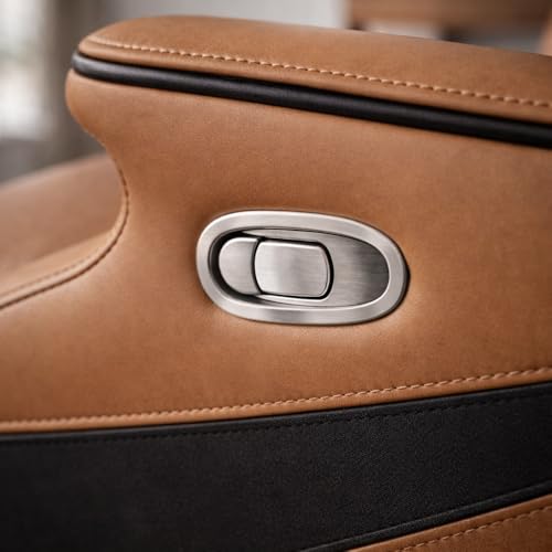 Image of Lakdi The Furniture Co Luxury Leatherette Director High Back Office Chair with Recliner, Ergonomic Design, Chrome Base and Smooth Castors - Executive Chair, Free Assembly - 111012163 Camalbrown