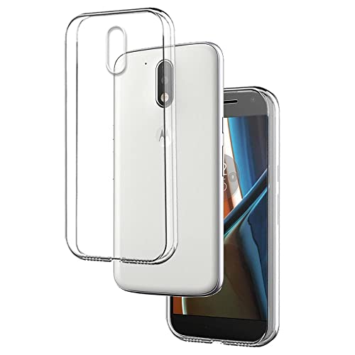 REY Funda Carcasa Gel Transparente para Motorola Moto G4 - Motorola Moto G4 Plus, Ultra Fina 0,33mm, Silicona TPU de Alta Resistencia y Flexibilidad