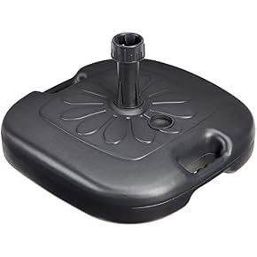 Set 4 Supporto Pesi Base Ombrellone Parasole Da Giardino In Plastica HDPE Riempibili Con Acqua E Sabbia 60 Litri / 100 Kg Adatti Per Ombrelloni Base A Croce 50 x 50 x