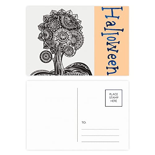 Cartes Halloween tournesol noir et blanc pour sublimer votre décoration de table automnale