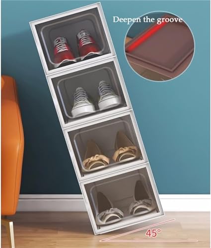 Finissez-en avec le désordre : boîte à chaussures transparente empilable pour optimiser vos placards