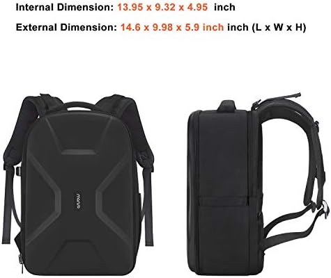 MOSISO Camera Backpack, DSLR/SLR/Mirrorless Insert Protection Photography Camera Bag Full Open Waterproof Hardshell Case with Tripod Holder&Laptop Compartment Compatible with Canon/Nikon/Sony, Black