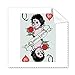 Playing Cards Q Illustration Pattern Cleaning Cloth Phone Screen Glasses Cleaner 5pcs