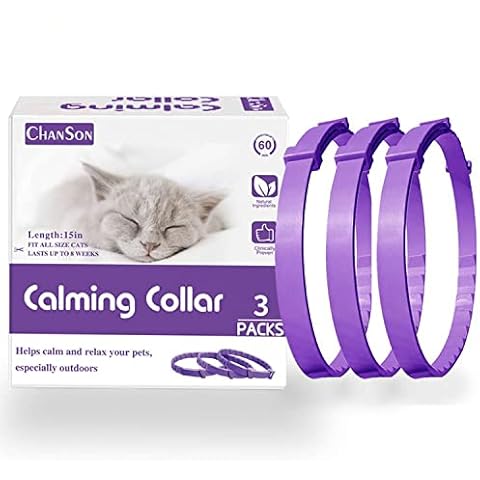 OCSOSO 3-Pack Pheromone Calming Collars for Cats Offers Long-Lasting Calming Relief - Ideal for Reducing Anxiety and Stress Related Behaviors! Cover