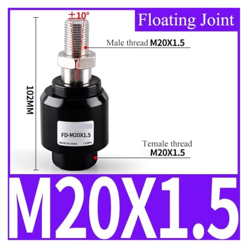 Junta flotante universal FD-M20X1.5 para resolver desalineaciones de cilindro 3