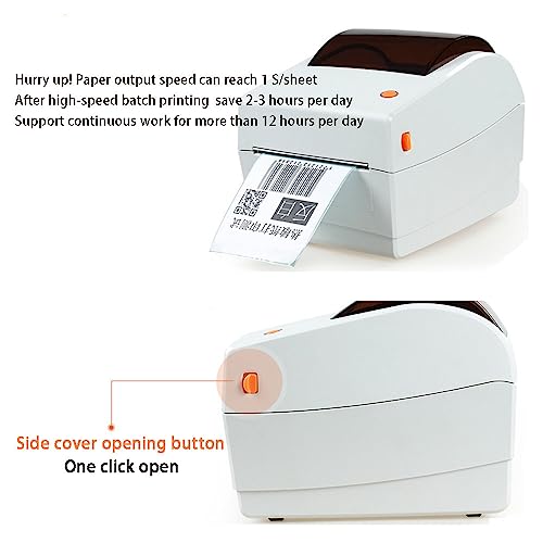 Ztbgy Stampante Termica Per Etichette Bluetooth, Gamma Di Stampa è Stampante Per Etichette Da 20-104 Mm, Supporto Iphone E Windows, Ampiamente Usato Per Amazon, Ebay, Shopify, Etsy, Usps - 4