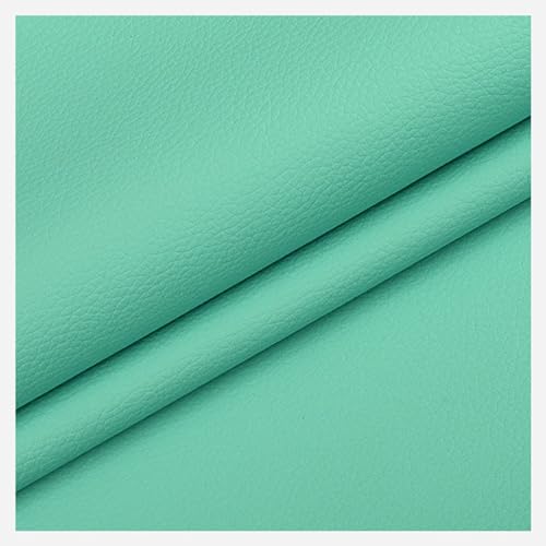 Simili cuir piqué aqua au mètre 1.6x2m pour restauration de chaises et canapés