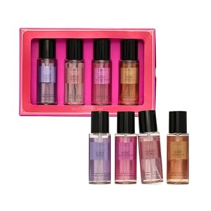 Victoria’s Secret Fragrance Mist Collection 4 Piece Mini Mist Gift Set, Assorted Scents, Gift Set for Women