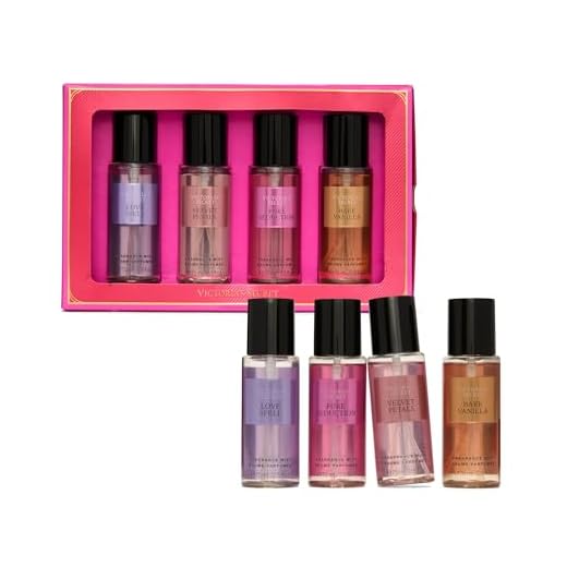 Victoria's Secret Fragrance Mist Collection 4 Piece Mini Mist Gift Set, Assorted Scents, Gift Set for Women
