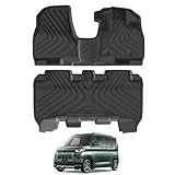 LUCKEASY 三菱 デリカ ミニ 専用 3Dフロアマット ニッサン ルークス 40系 車用 立体フロアマット スポーツマット DELICA MINI 2023年4月-現行 フロア 立体カーマット 足元 トレー 防汚 防水 掃除 内装パーツ フロント用 ＋ 2列目用マットセット 2Pセット