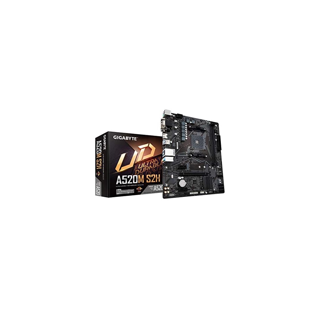 Gigabyte-A520M-S2H-AMD-Ryzen-AM4MicroATX43-Phases-Digital-PWMGigabyte-Gaming-GbE-LANNVMe-PCIe-30-x4-M23-Display-InterfacesQ-Flash-PlusRGB-Fusion-20Motherboard