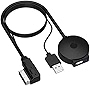 Yoper Bluetooth 5.0 Adapter Compatible with Audi A3 A4 A5 A6 A7 S3 S4 Q3 Q5 Q7 Volkswagen VW Skoda 2G 3G 3G+ AMI MMI Port Cable Music Play Connector Works with Apple iPhone iPod Android Device