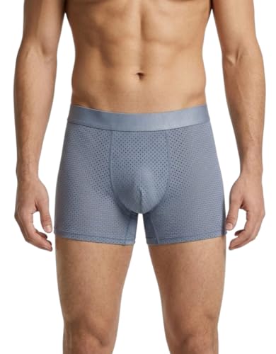 Image of Men's Padded Underwear - Nylon Ice Silk Breathable Boxer Briefs - Hip & Buttocks Enhancer and High-Elasticity Width (3.5cm) Shapewear for Men