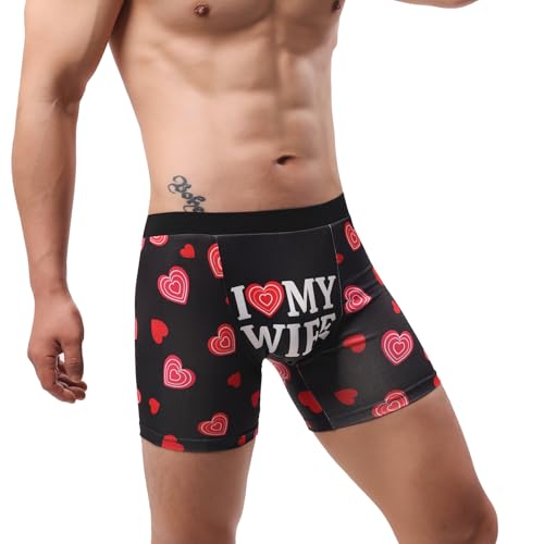 Evankin Men Funny Heart Boxer Briefs, Sexy Fun Novelty Underwear, Comfort Breathable Soft Underpants Shorts2