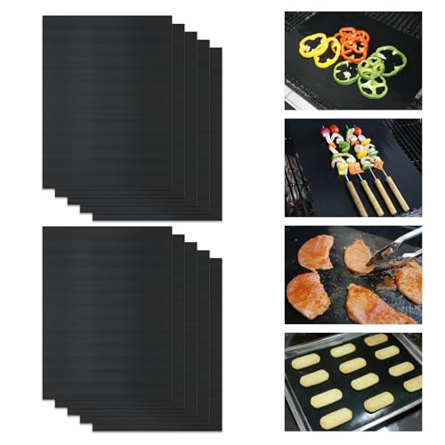 KitchenRaku 10er Universal teflon ofen herdmatte 32x50cm, Antihaft- Backofeneinlagen für den Boden des Backofens… – Ansicht 1