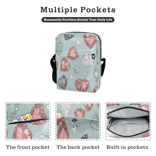 messenger bag Crossbody Bags For Women Everyday Purses Adjustable Strap for Outdoor Daily Outdoor Daily- Crystal Collage Art2