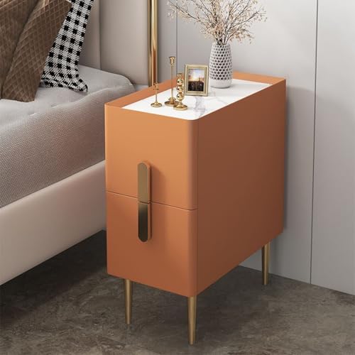 Table d'appoint étroite en bois avec 2 tiroirs pour les petits espaces