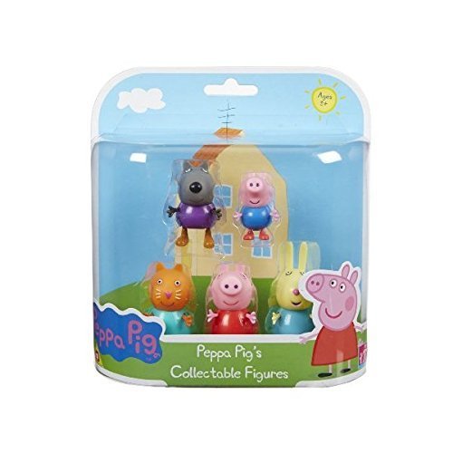 Peppa Pig - Confezione Da 8 Action Figure Con Punti Snodo - Include George, Peggi Panda, Candy Gatto E Amici - Giocattolo Per Bambini 3+ Anni