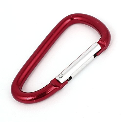 Buy Outdoor Camping Spring Loaded Carabiners Clips Hooks 8cm Long Red