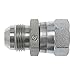 Brennan Industries 7004-08-06 Steel Straight Conversion Adapter Fitting, 3/4"-16 Male JIC x 3/8-19 Female BSPP Swivel