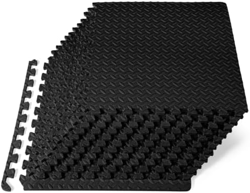 ProsourceFit Exercise Puzzle Mat ½-inch, EVA Interlocking Foam Fl...