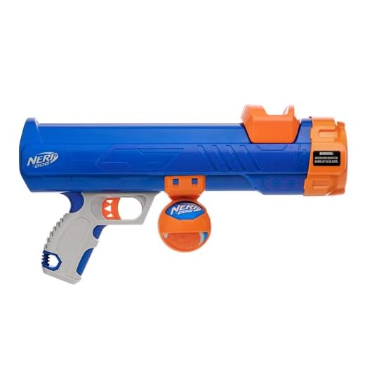 Nerf Dog Tennis Ball Blaster Dog Toy Blue/Orange, 16 Inch Compact Blaster with 1 Ball