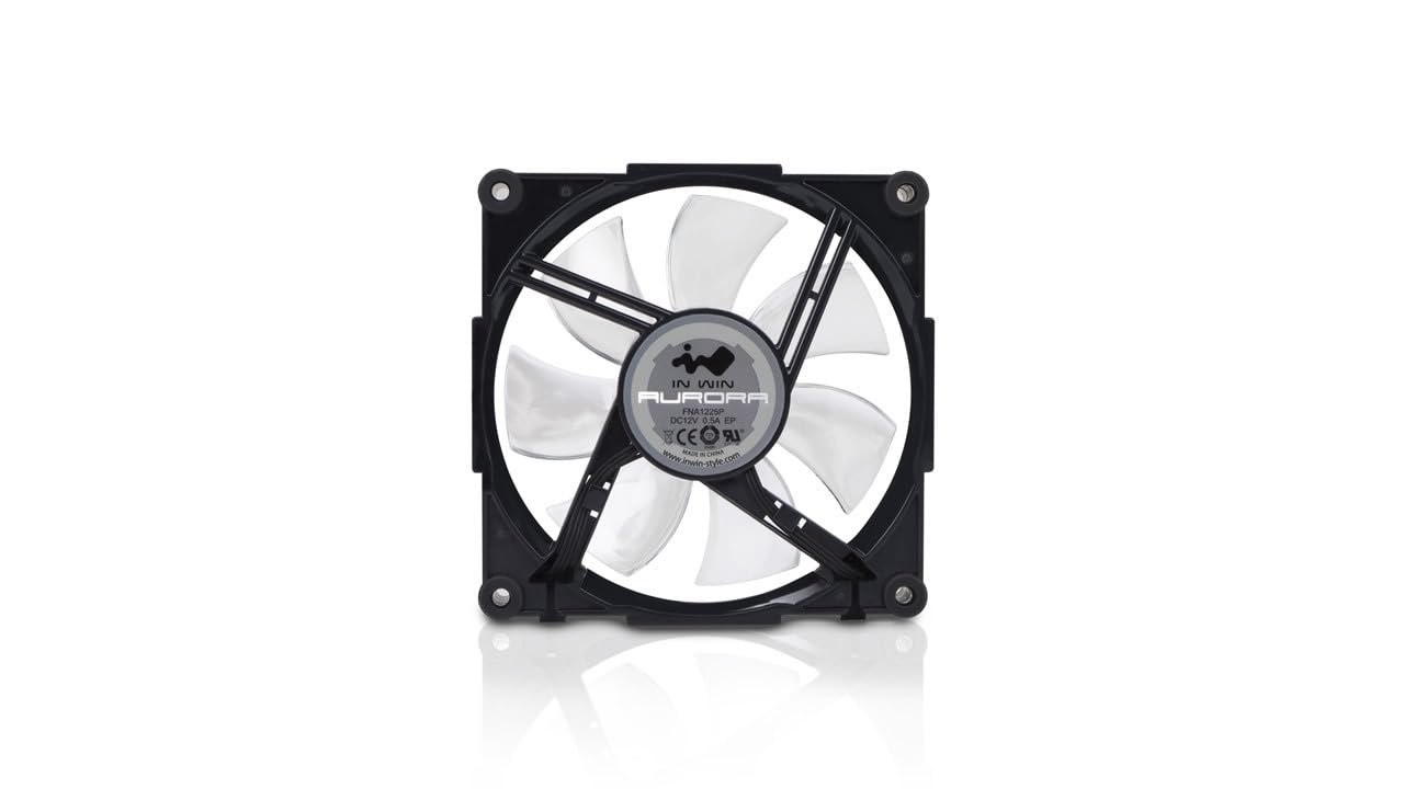 Wentylator Inwin Aurora RGB LED, 120 mm, 3-częściowy zestaw – czarny/biały