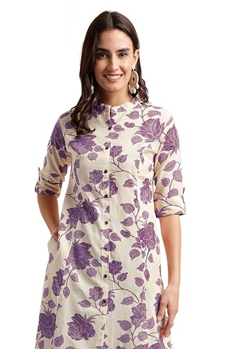 Image of MIRCHI FASHION Women Rayon Sequin Embroidery and Polka Dots Print Straight Kurta