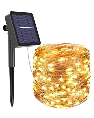 [1 Pack] Guirnaldas Luces Exterior Solar, Litogo Luces Led Solares Exteriores Jardin 12m 120 LED 8 …