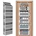 SpaceHacks 1 Pack Over The Door Organizer, Hanging Storage Organizer with Clear Window, 40lb Ultra Sturdy Large Capacity Room Organizer for Pantry Laundry Bathroom Nursery Closet Baby Essential (Grey)