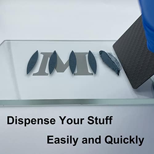 Snuff Plate Kit Smooth Groove Tempered Glass Snuff Plate with Carbon Fiber Card and 2 Pieces Metal Tubing / Collectable