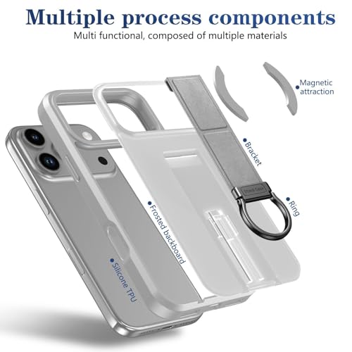 Coque iPhone 17 Pro antichoc noire compatible MagSafe avec support