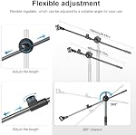Aokeo Boom Microphone Stand Floor Tripod - Adjustable 42-68 Inch Portable With Tablet Holder and Carrying Bag - Supports Any Microphone Combination