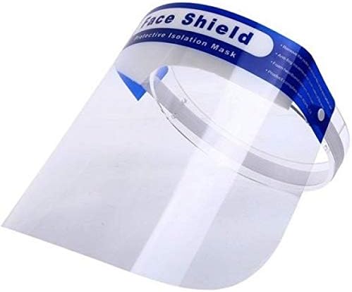JPN Transparent Safety Face Shield Full Protection Cap Wide Visor, Adjustable, Easy to Clean