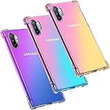 Galaxy Note 10 Plus Case, UBESTY [3 Pack] Gradient Shock Absorption Flexible TPU Soft Edge Bumper Anti-Scratch Slim Protective Cases for Samsung Galaxy Note 10 Plus (3-PCS, Multicolor)