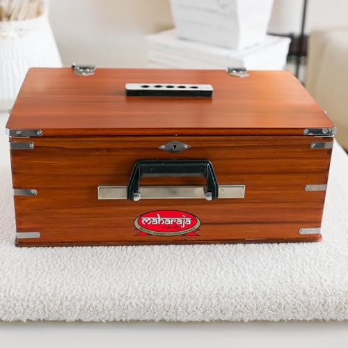 Maharaja Musicals 32 KEYS, TWO-REED (BASS MALE) Maharaja Kirtan Harmonium Khf1 thumb #2