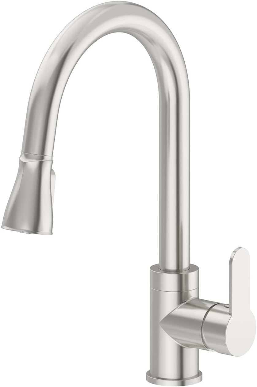 Symmons Identity Single Handle Pull-Down Sprayer Kitchen Faucet in Polished Chrome (1.5 GPM), Large