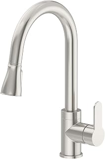 Symmons Identity Single Handle Pull-Down Sprayer Kitchen Faucet in Stainless Steel (1.5 GPM)