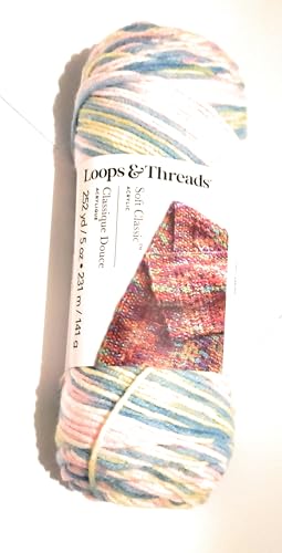 Soft Classic Multi Ombre Yarn by Loops & Threads - 5 Ounces - 252 Yards - Rock-A-Bye, 626730 - Thumbnail 5