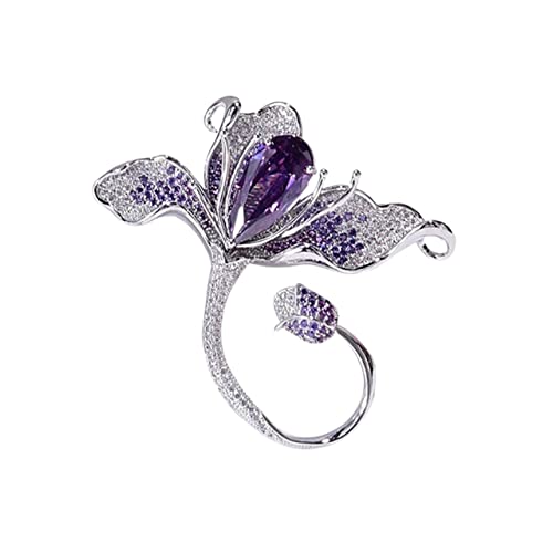 Broche de luxe haut de gamme en forme de tulipe élégante pour femme